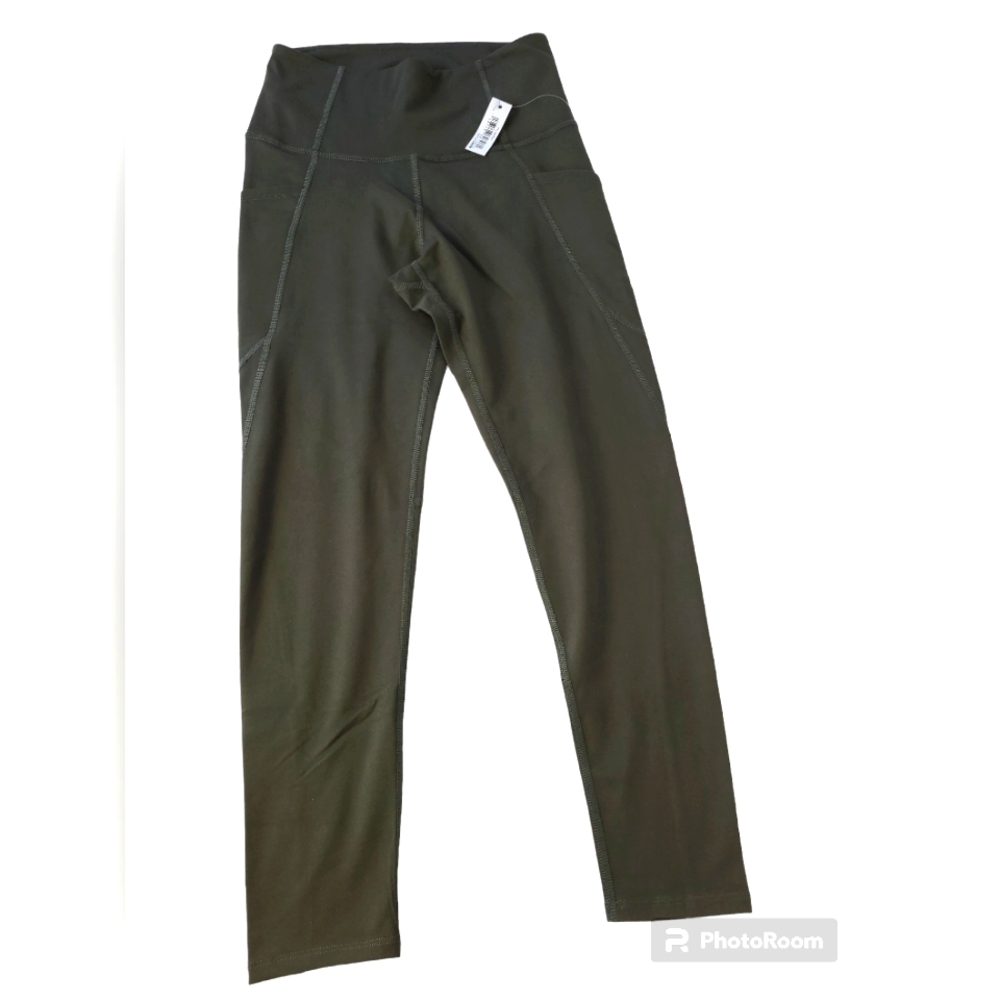 CORE 10 Women All Day Comfort High-Waist Side Pocket 7/8 Crop Yoga Legging XS